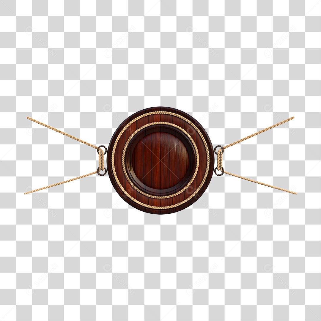 Placa de Circular Com Cordas Elemento 3D Para Composição de Texto PNG Transparente