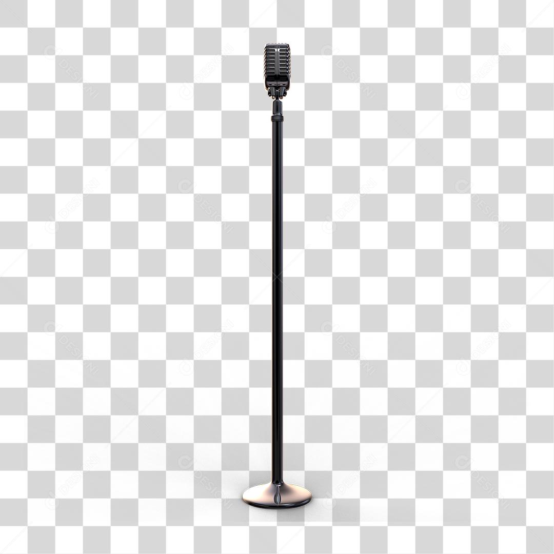 Microfone Elemento 3D PNG Transparente