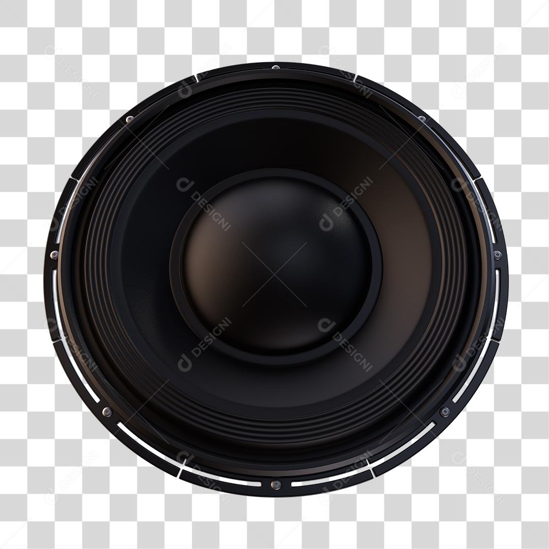 Auto Falante Elemento 3D PNG Transparente