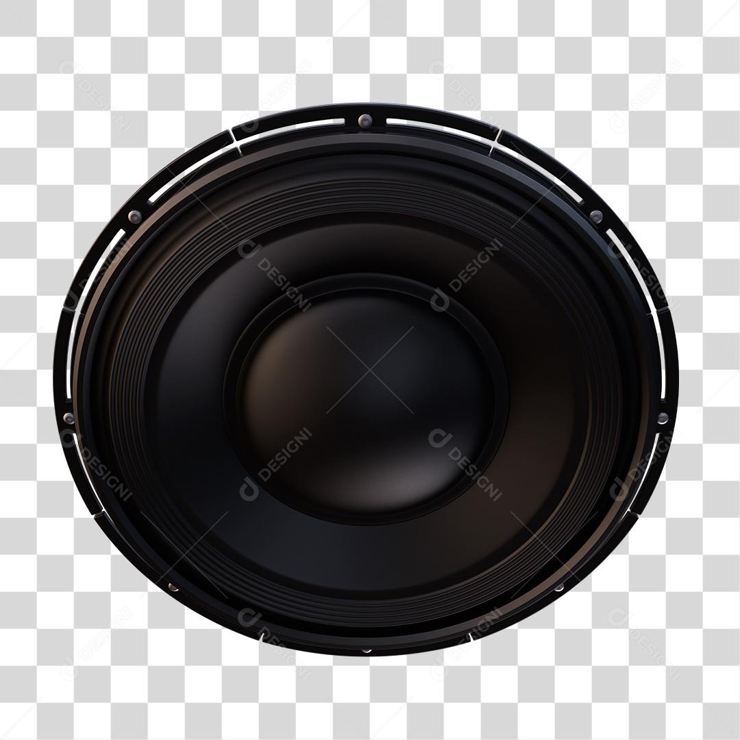Auto Falante Elemento 3D PNG Transparente