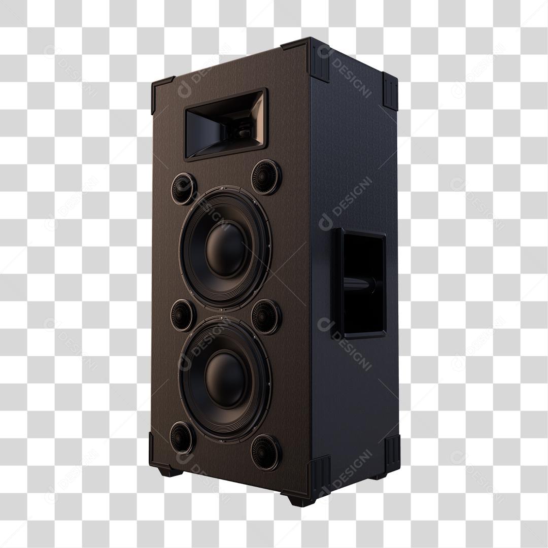 Caixa de Som Elemento 3D PNG Transparente