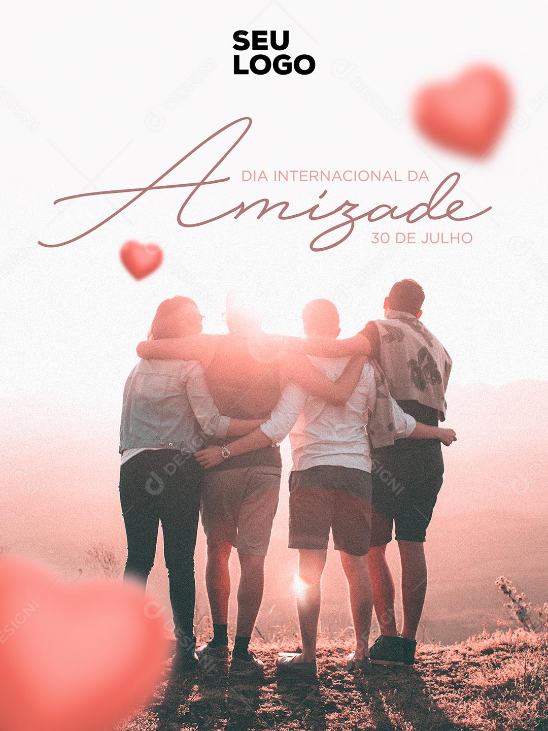 Social Media Dia internacional da Amizade 30 de Julho PSD Editável