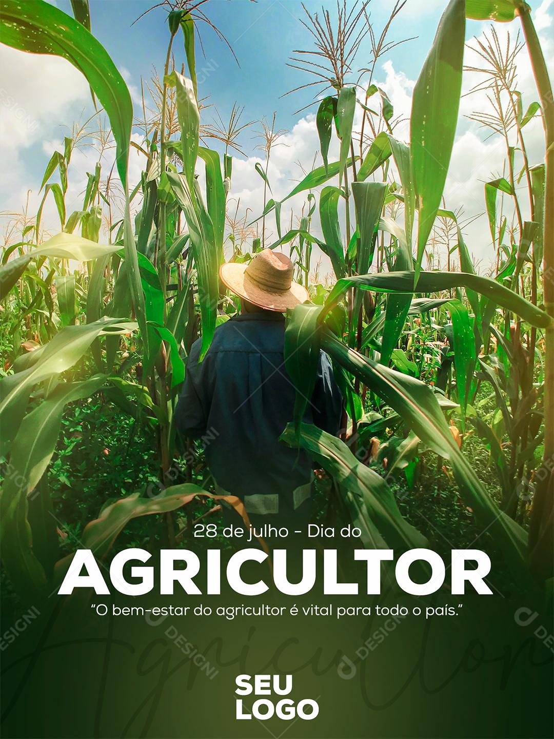 Social Media O bem estar do Agricultor é vital para todo o País Dia do Agricultor PSD Editável