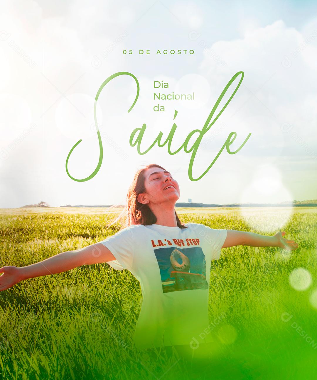 Social Media Dia Nacional da Saúde 5 de Agosto PSD Editável
