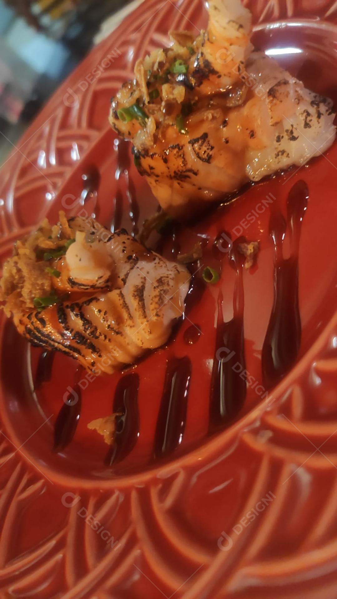 Culinária Japonesa. Sushi a la Carte comida japonesa temperos