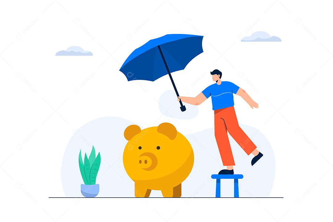 sistema, seguro, propriedade, paz de espírito, eventos inesperados, acontecer, aguarde, Guarda-chuva, cofrinho, plantar, maconha