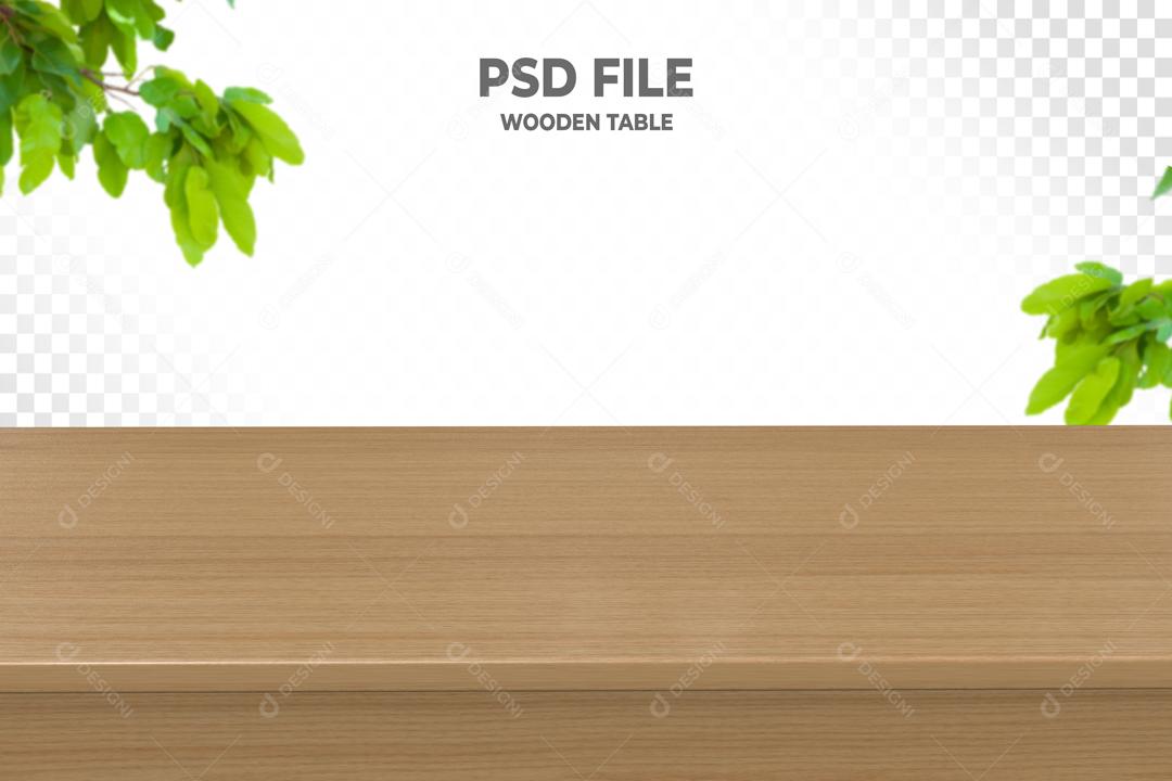 Tábua de Madeira Elemento 3D Para Composição PSD