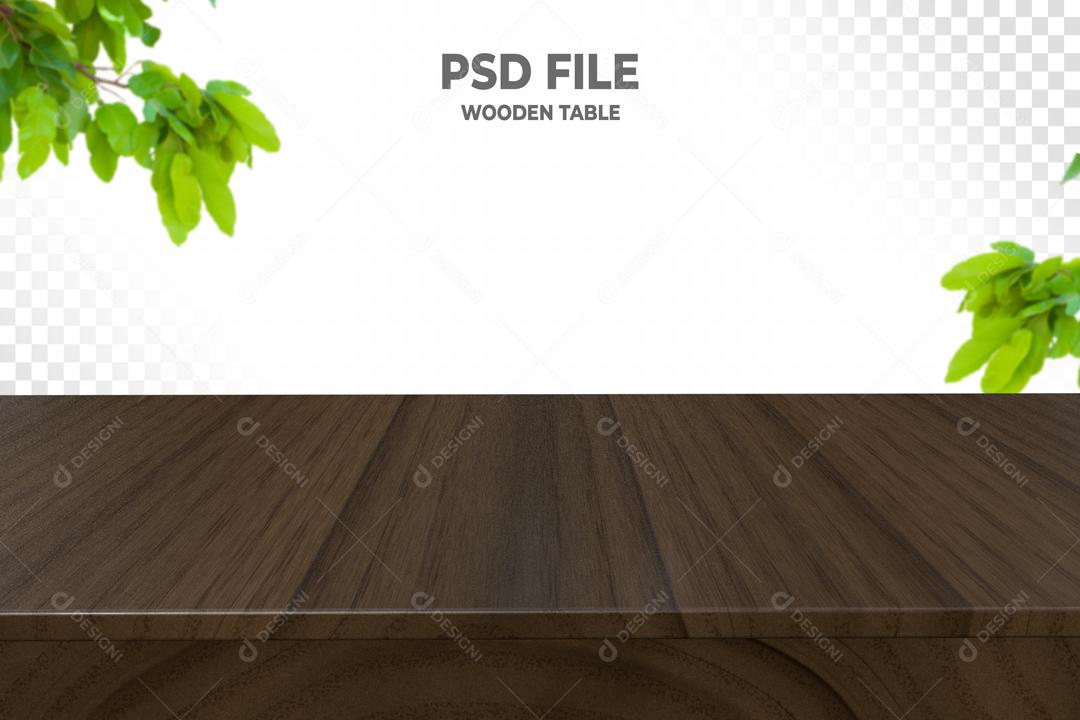 Tábua de Madeira Elemento 3D Para Composição PSD