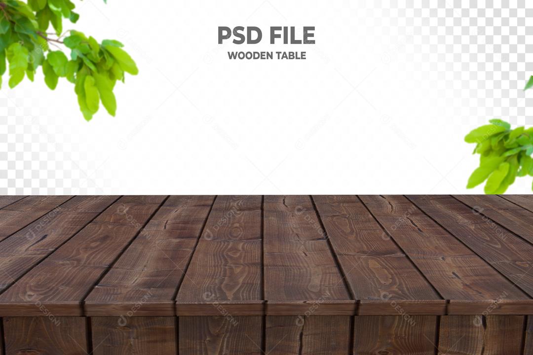 Tábua de Madeira Elemento 3D Para Composição PSD