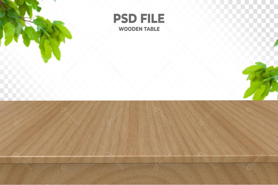 Elemento 3D Tábua de Madeira Para Composição PSD
