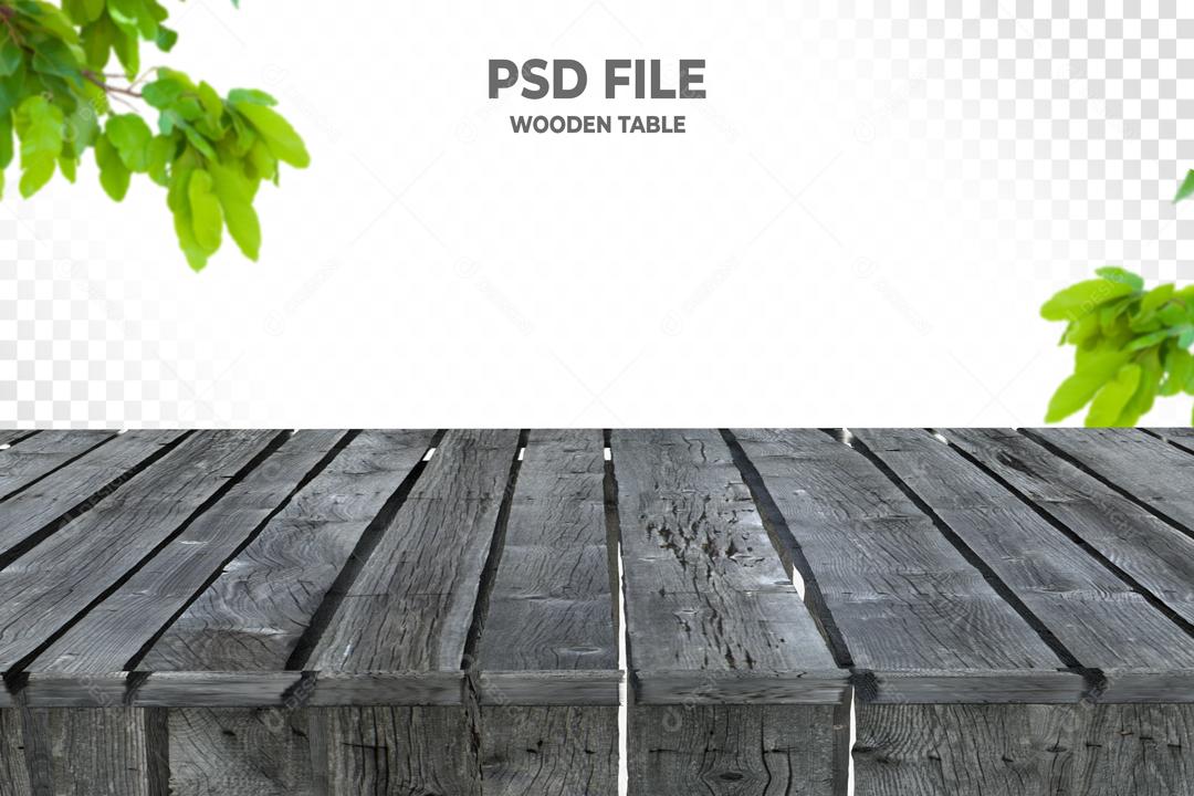 Elemento 3D Tábua de Madeira Para Composição PSD