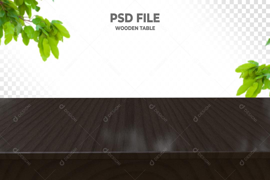 Elemento 3D Tábua de Madeira Para Composição PSD