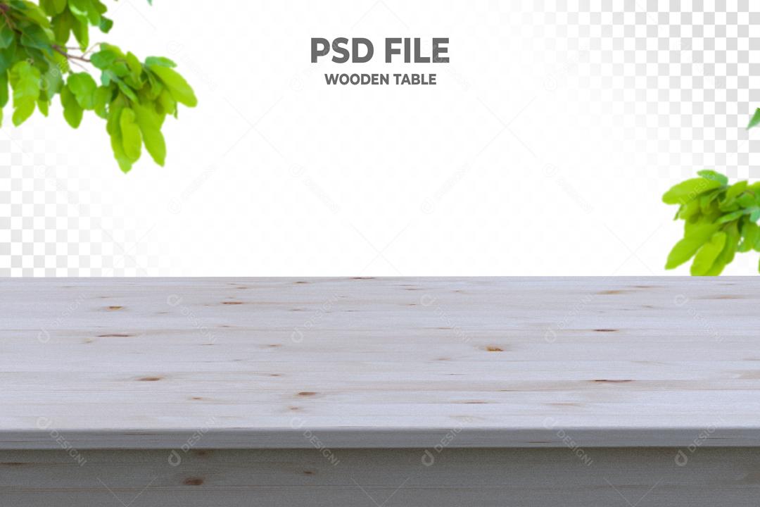 Elemento 3D Tábua de Madeira Para Composição PSD