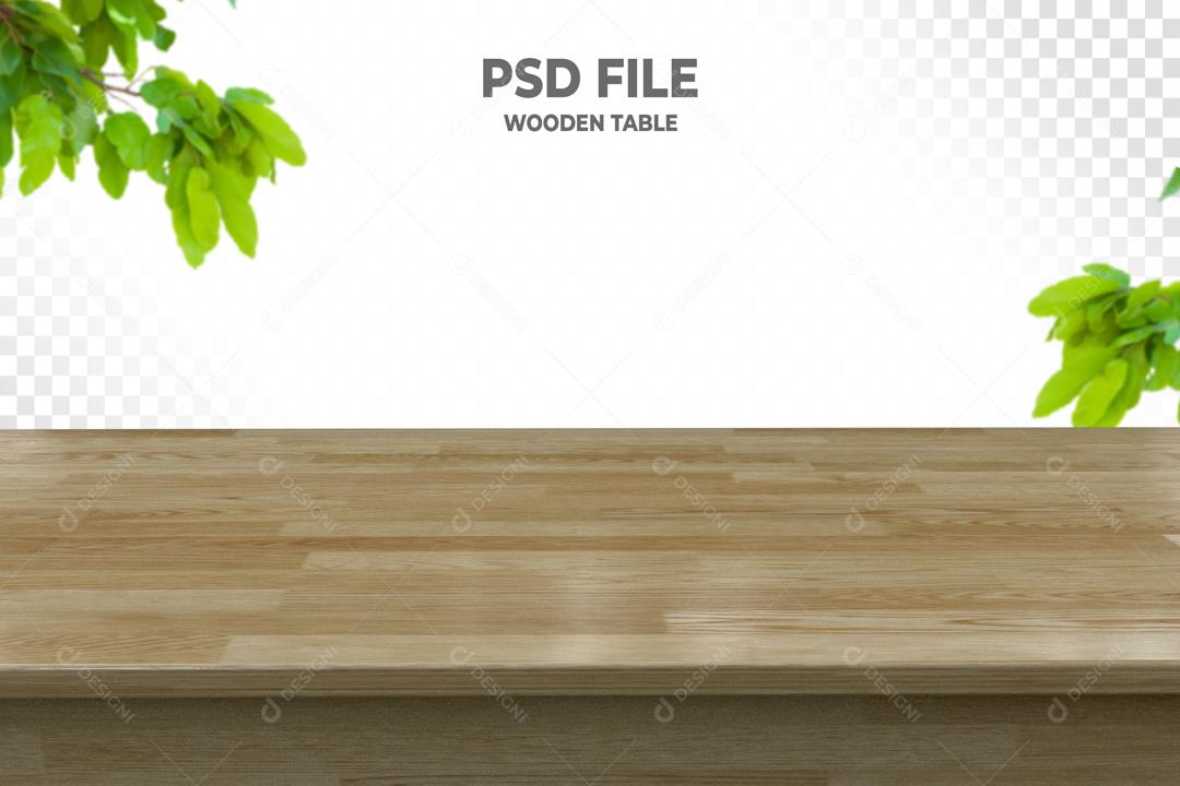 Elemento 3D Tábua de Madeira Para Composição PSD