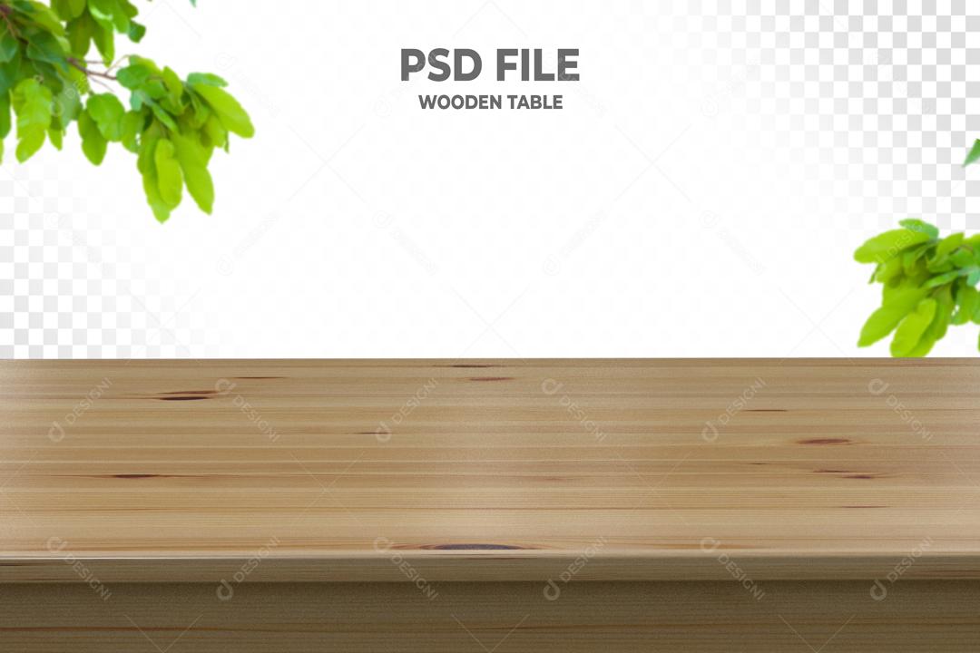 Tábua de Madeira Elemento 3D Para Composição PSD