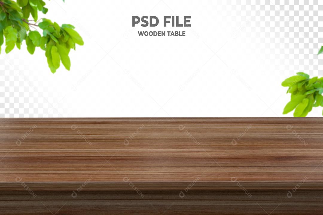 Tábua de Madeira Elemento 3D Para Composição PSD