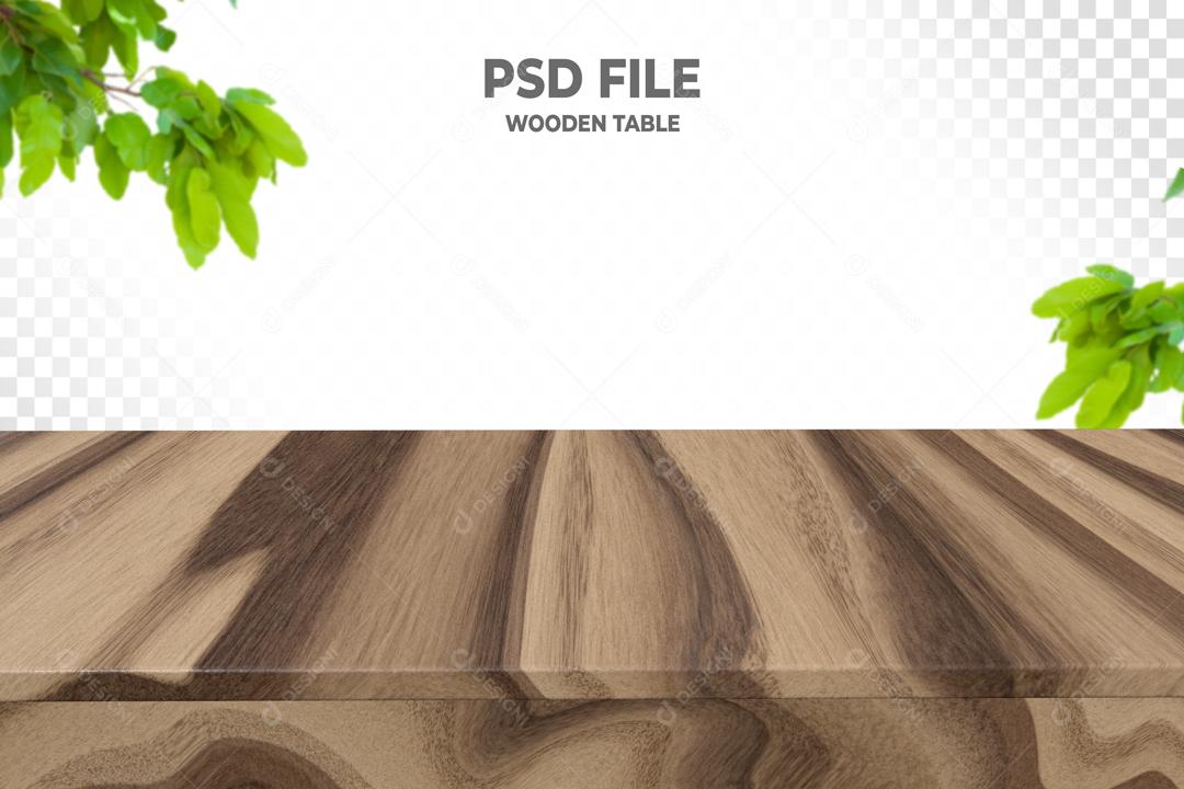 Tábua de Madeira Elemento 3D Para Composição PSD
