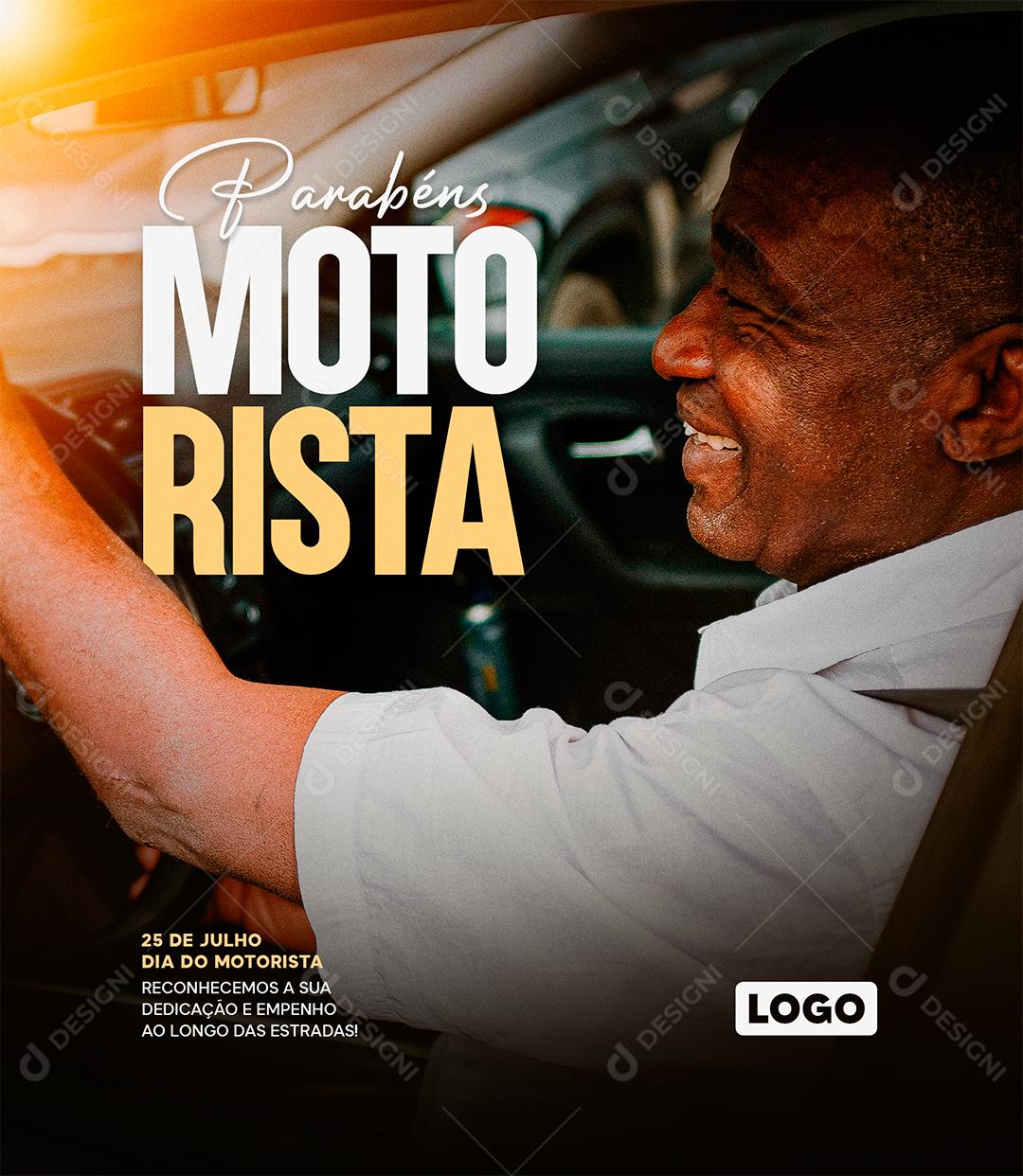 Social Media Parabéns Dia do Motorista PSD Editável