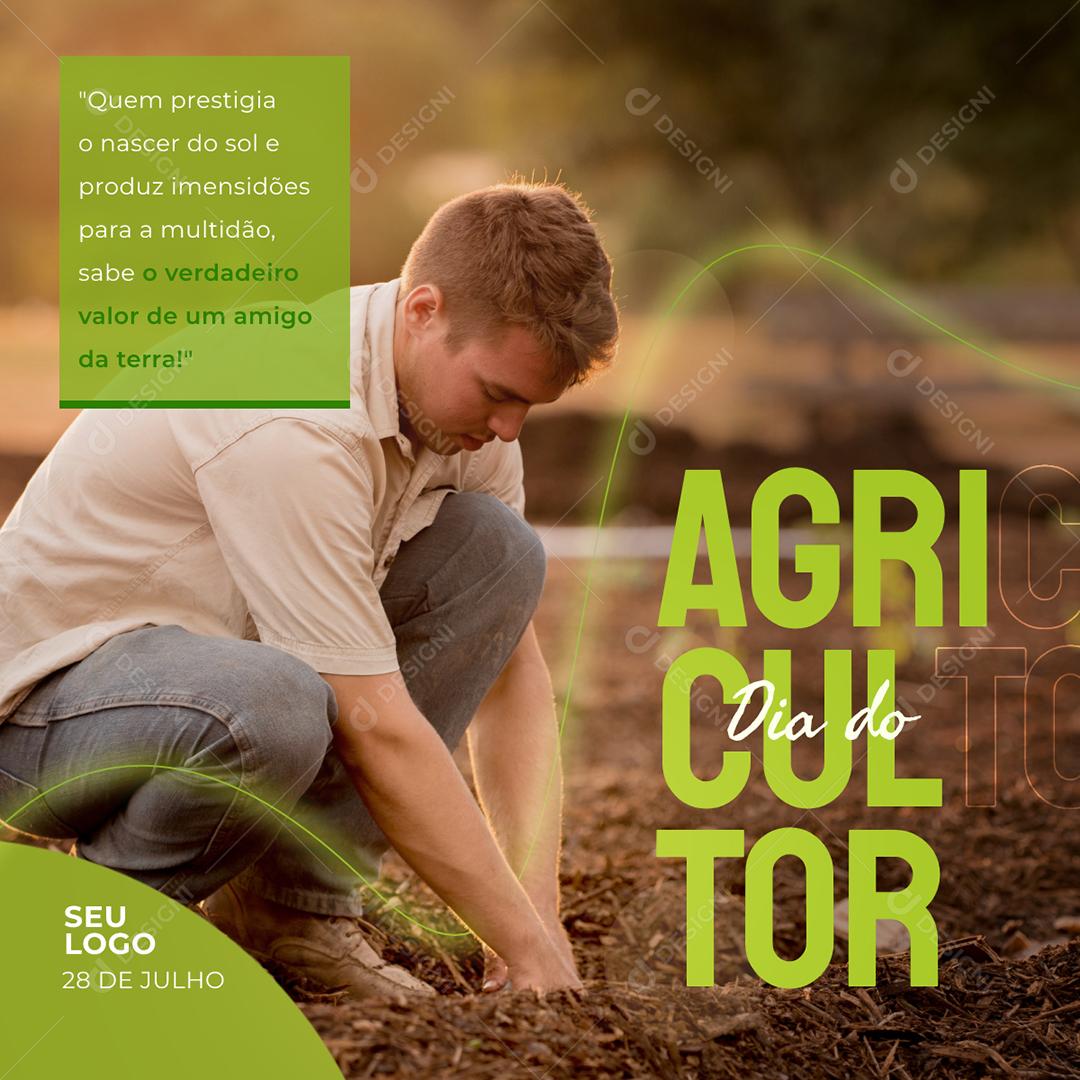 Social Media Quem prestigia o nascer do Sol Dia do Agricultor PSD Editável