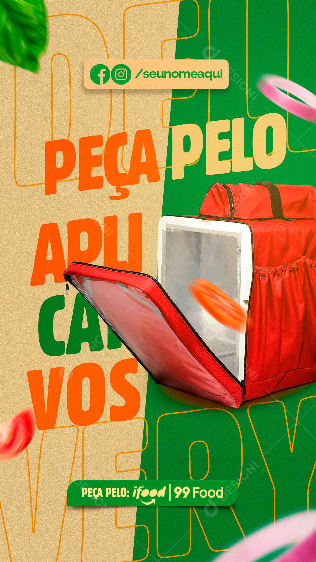 Social Media Peça Pelo Aplicativo PSD Editável