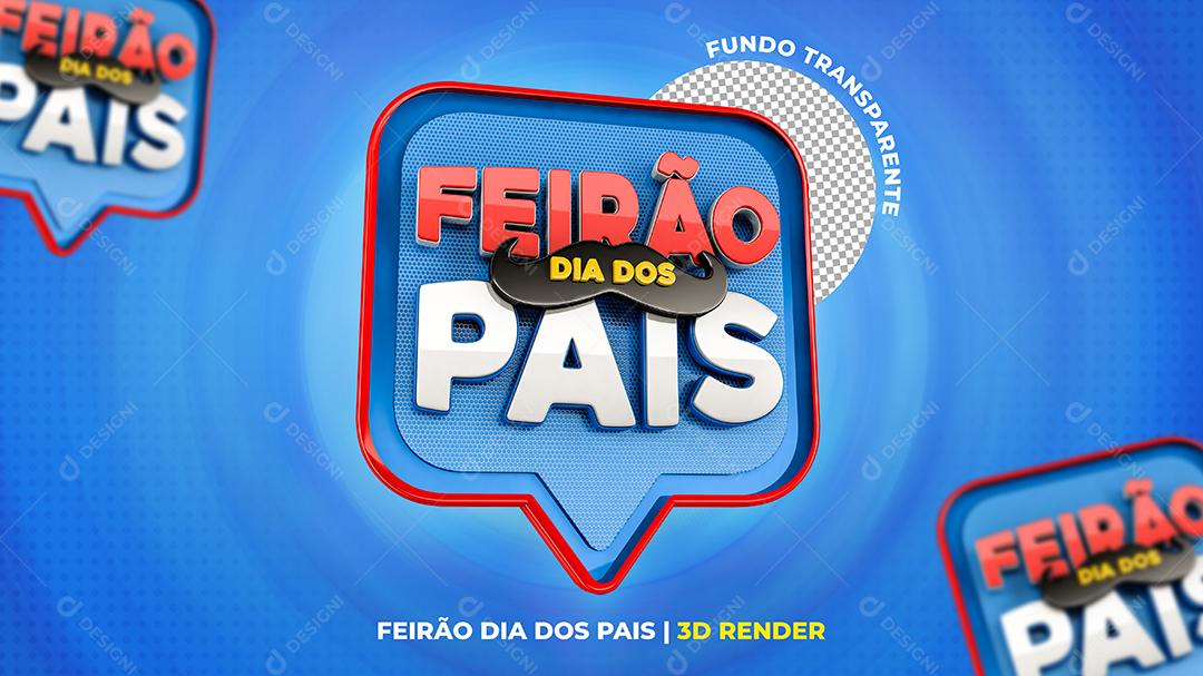 Selo 3D Feirão Dos Pais Para Composição PSD