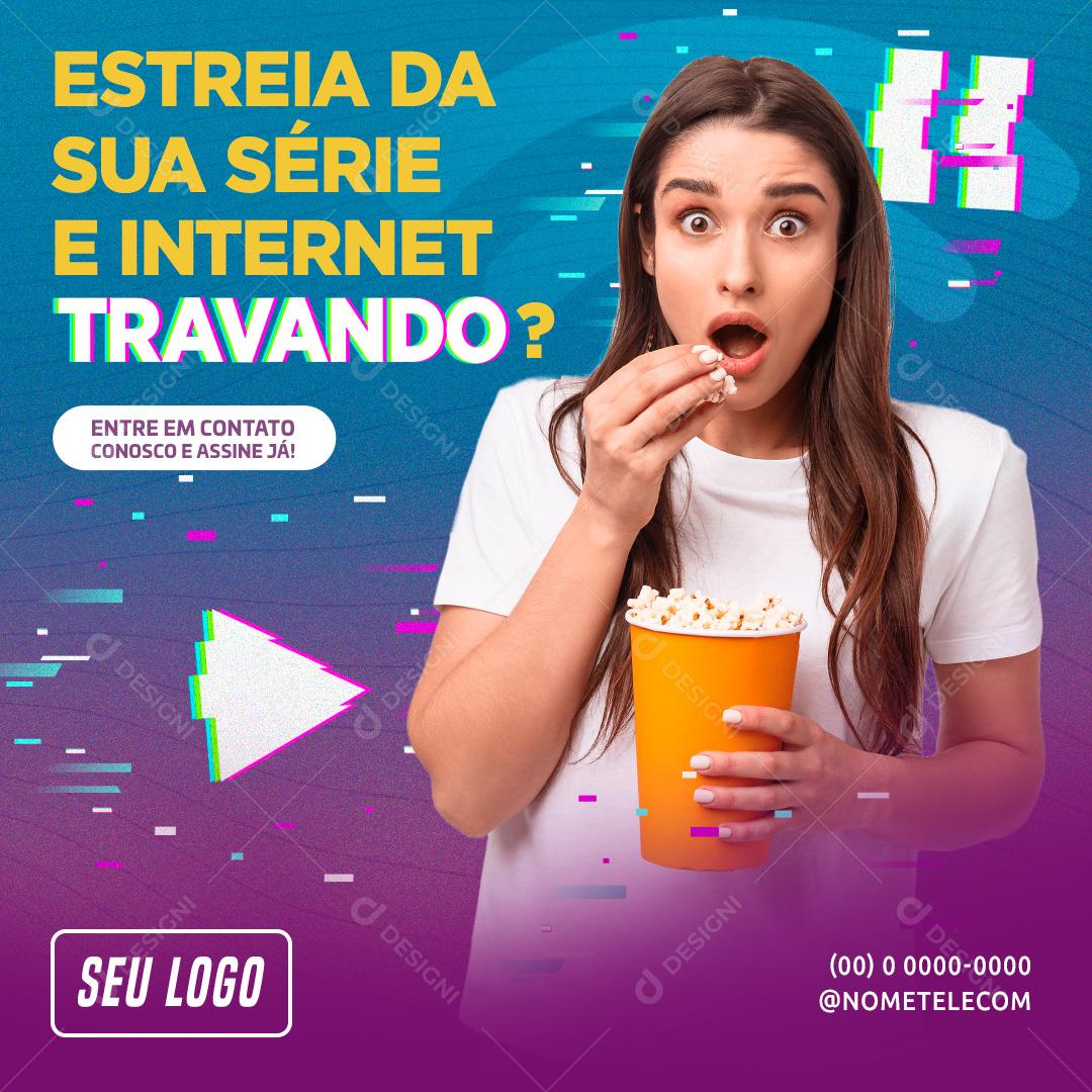 Social Media Provedor de Internet Estreia da Sua Série PSD Editável