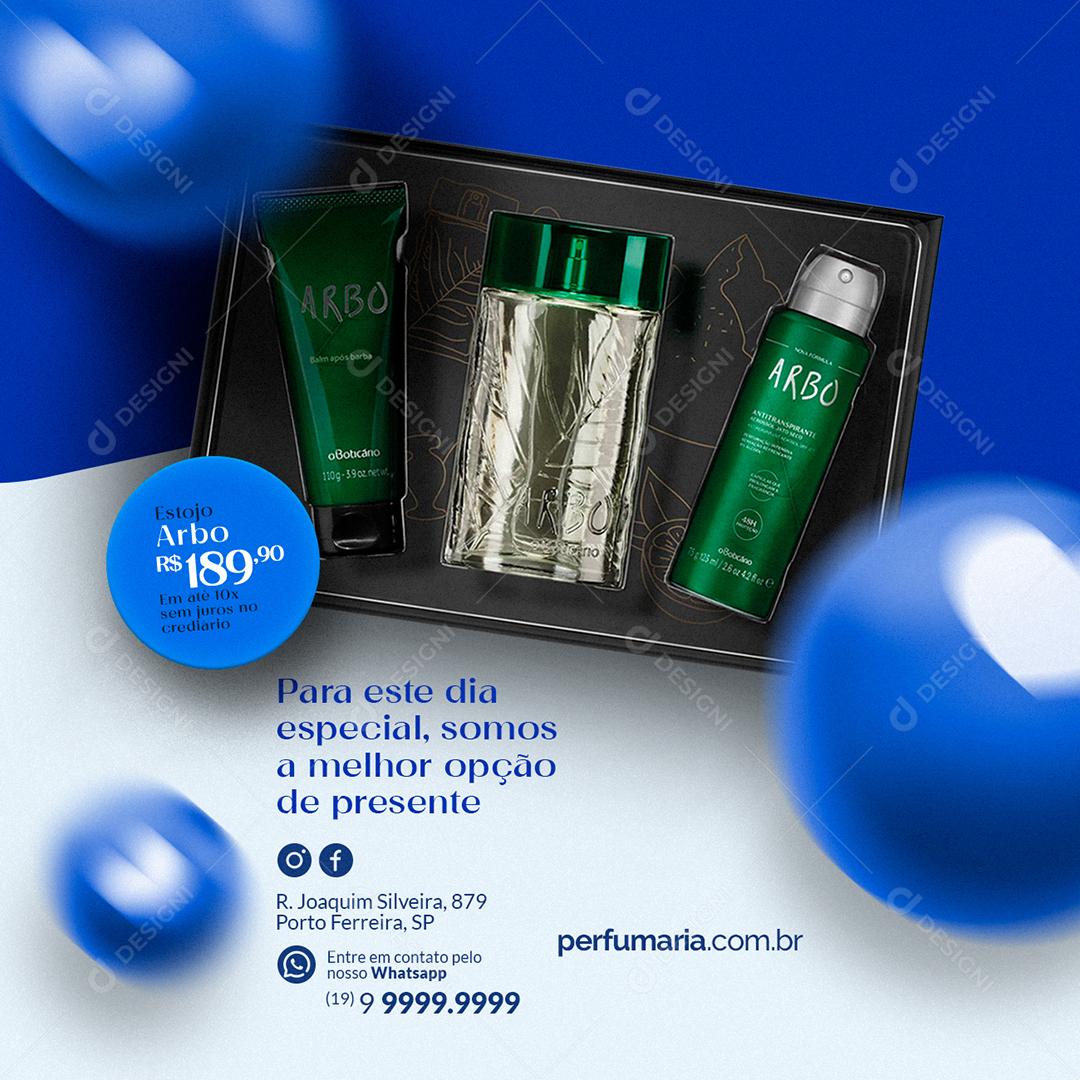 Social Media Para este dia especial a melhor opção Perfumaria Dia dos Pais PSD Editável