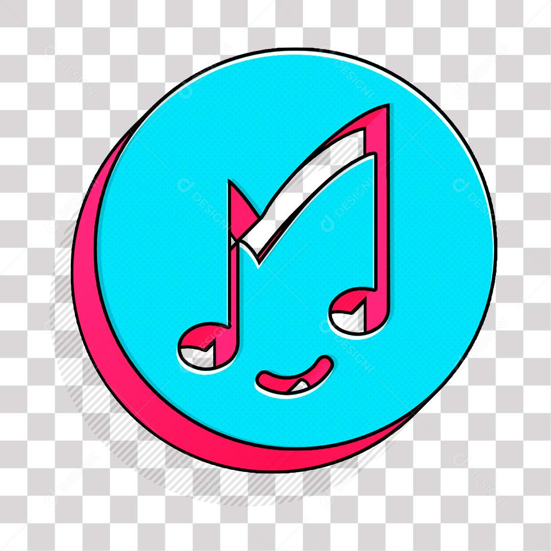 Ícone 3D do Sua Música Efeito Cartum PNG Transparente Logo
