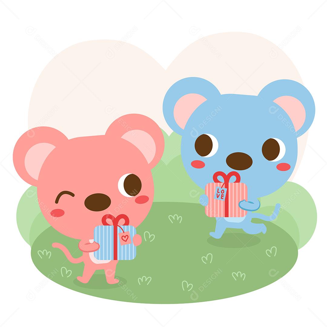 Large isolated hand drawn cartoon character design animal