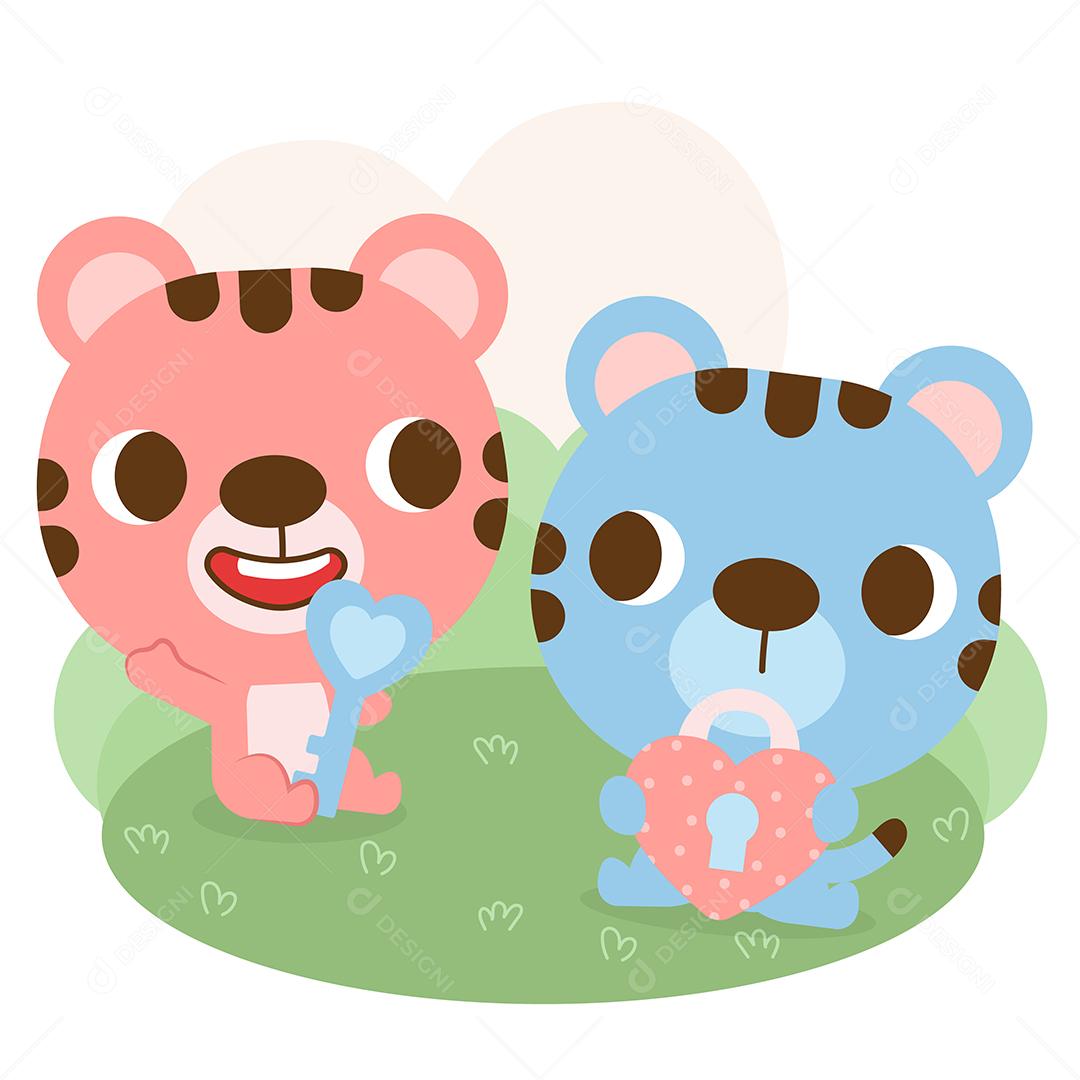 Grande desenho de personagem de desenho animado desenhado à mão isolado animal