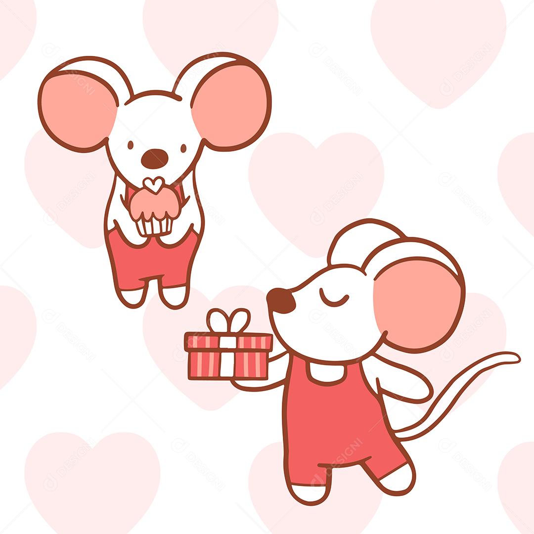 Grande desenho de personagem de desenho animado desenhado à mão isolado animal c