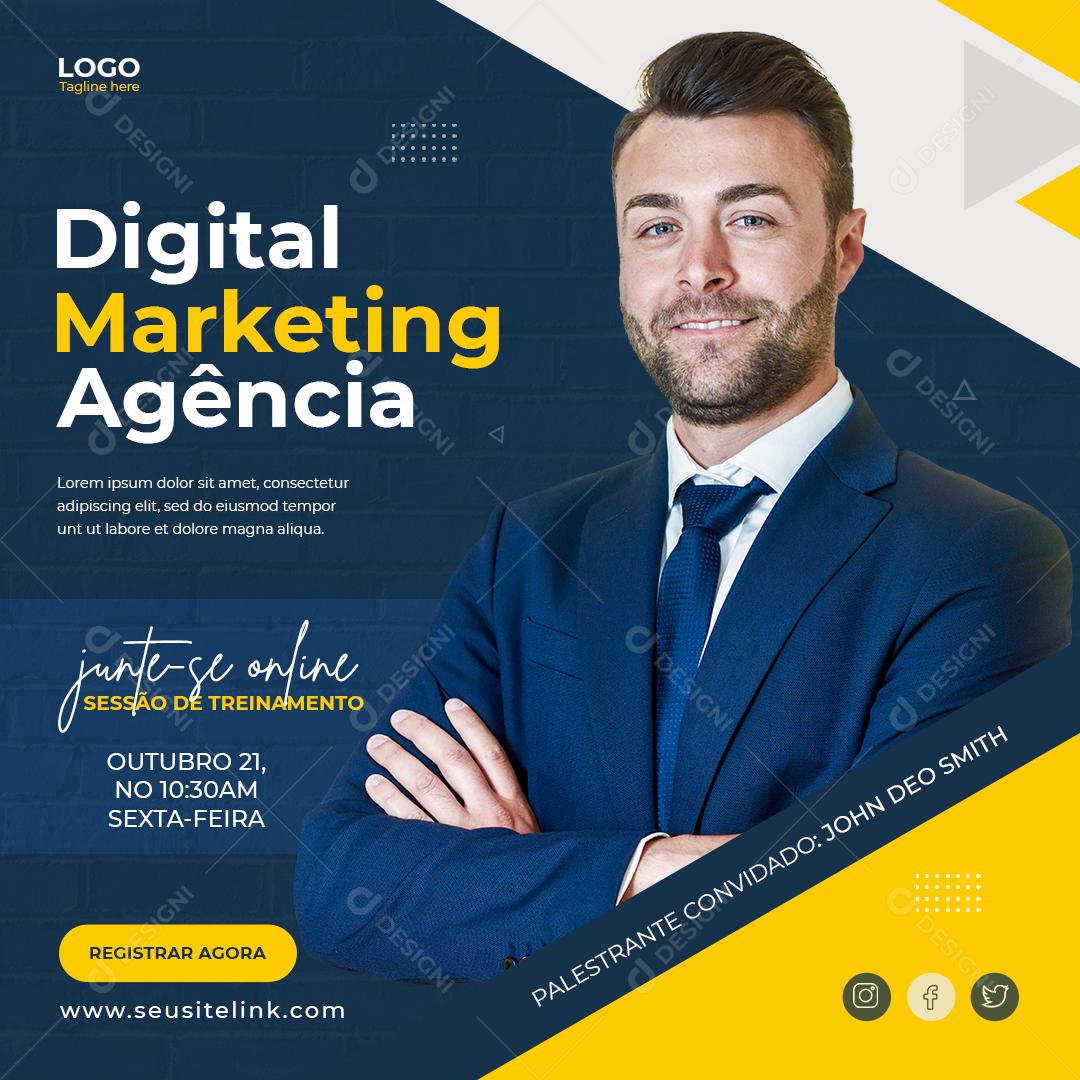 Social Media Digital Marketing Agência PSD Editável