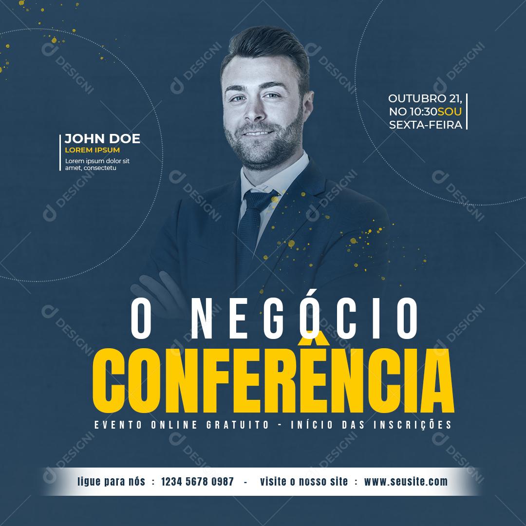 Social Media O Negócio Conferência Empresas PSD Editável