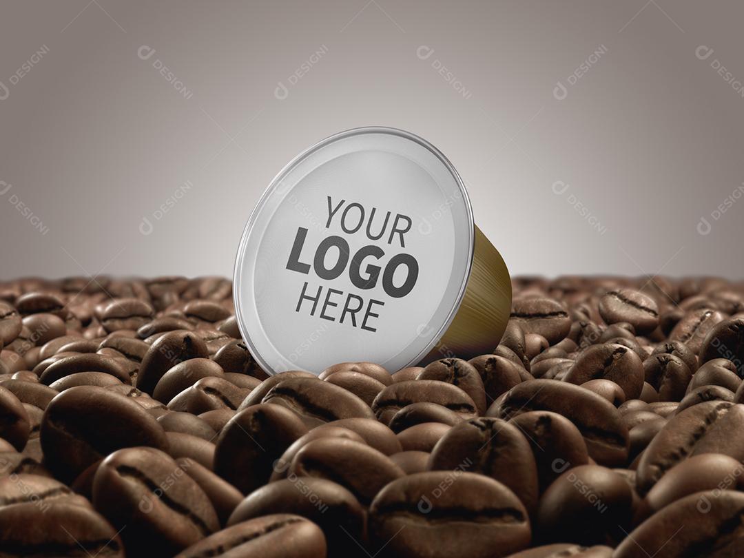 Cápsula de Café Mockup PSD