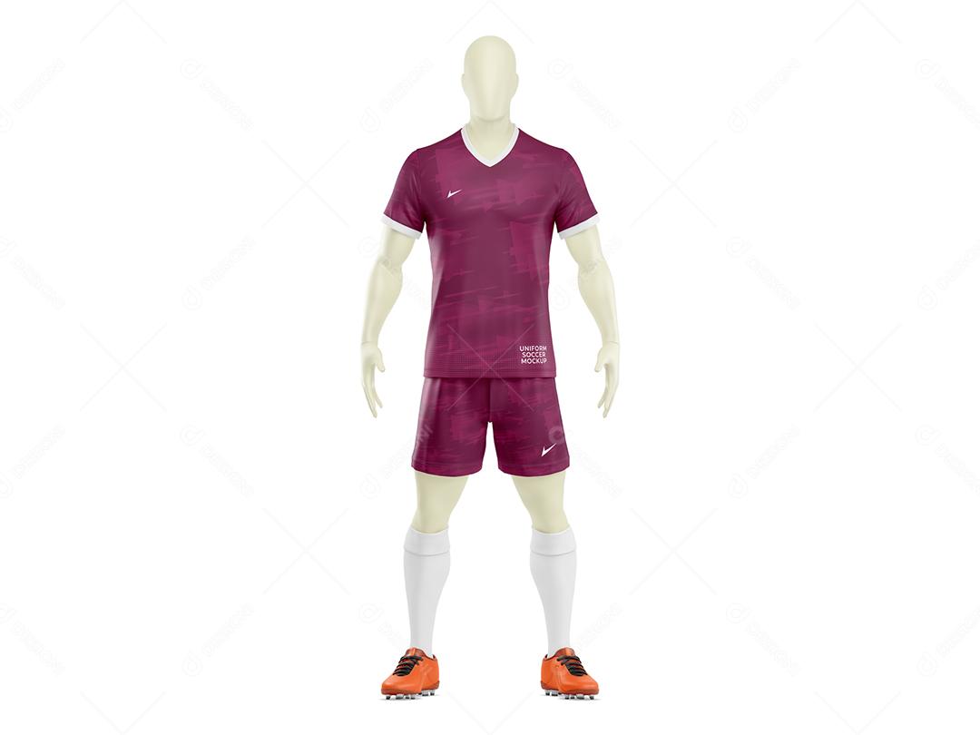 Uniforme Futebol Mockup Vista Frente PSD