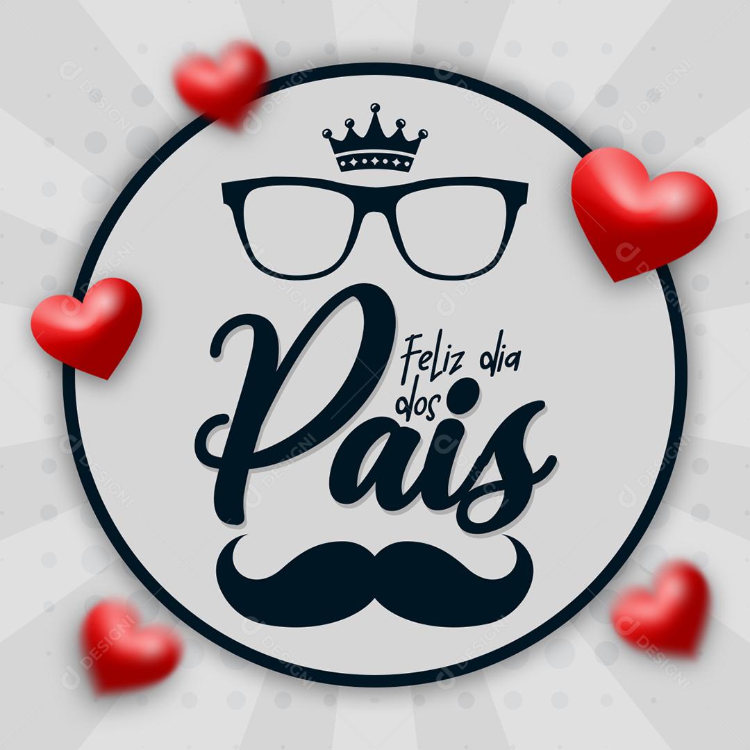 Social Media Feliz Dia dos Pais 14 de Agosto PSD Editável