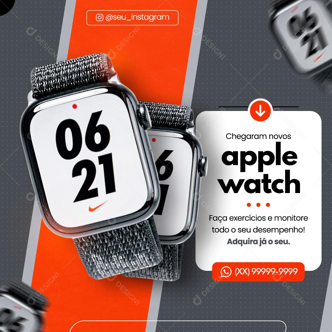 Social Media Loja de Eletrônicos Relógio Apple Watch PSD Editável