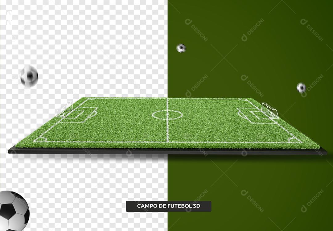 Campo de Futebol  Elemento 3D para Composição PSD