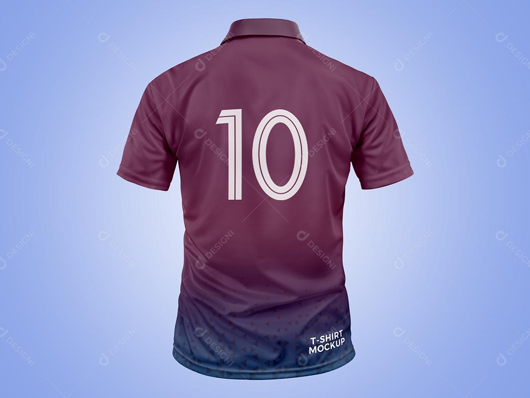 Camiseta Polo Mockup Vista de Trás PSD