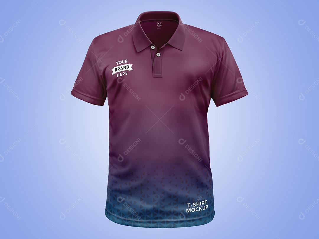 Camiseta Polo Mockup Vista Frente PSD