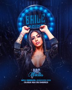 Social Media Baile Prime Funk Mc Mirella Flyer PSD Editável