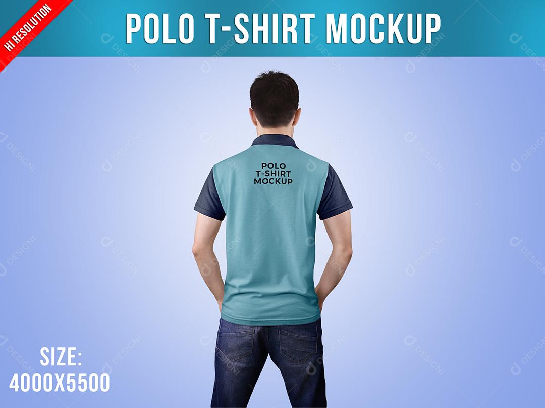 Camiseta Polo Mockups Costas PSD