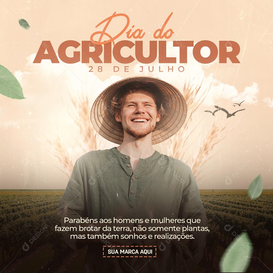 Dia do Agricultor 28 de Julho Social Media PSD Editável