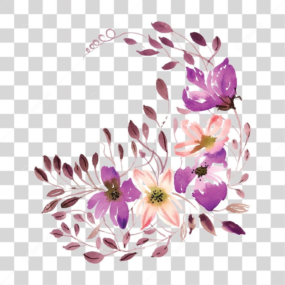 Flores Rosas PNG Transparente