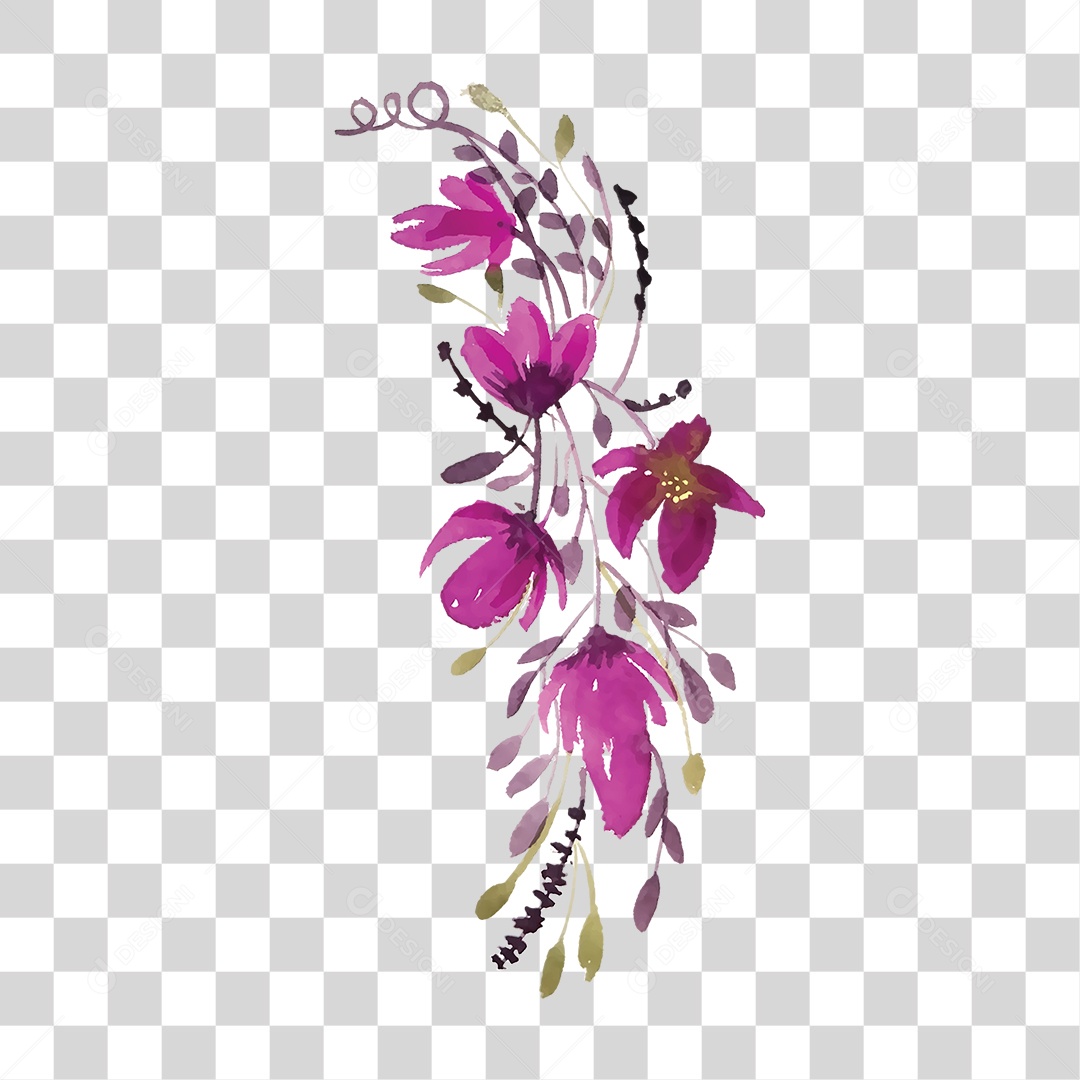 Flores Rosas PNG Transparente