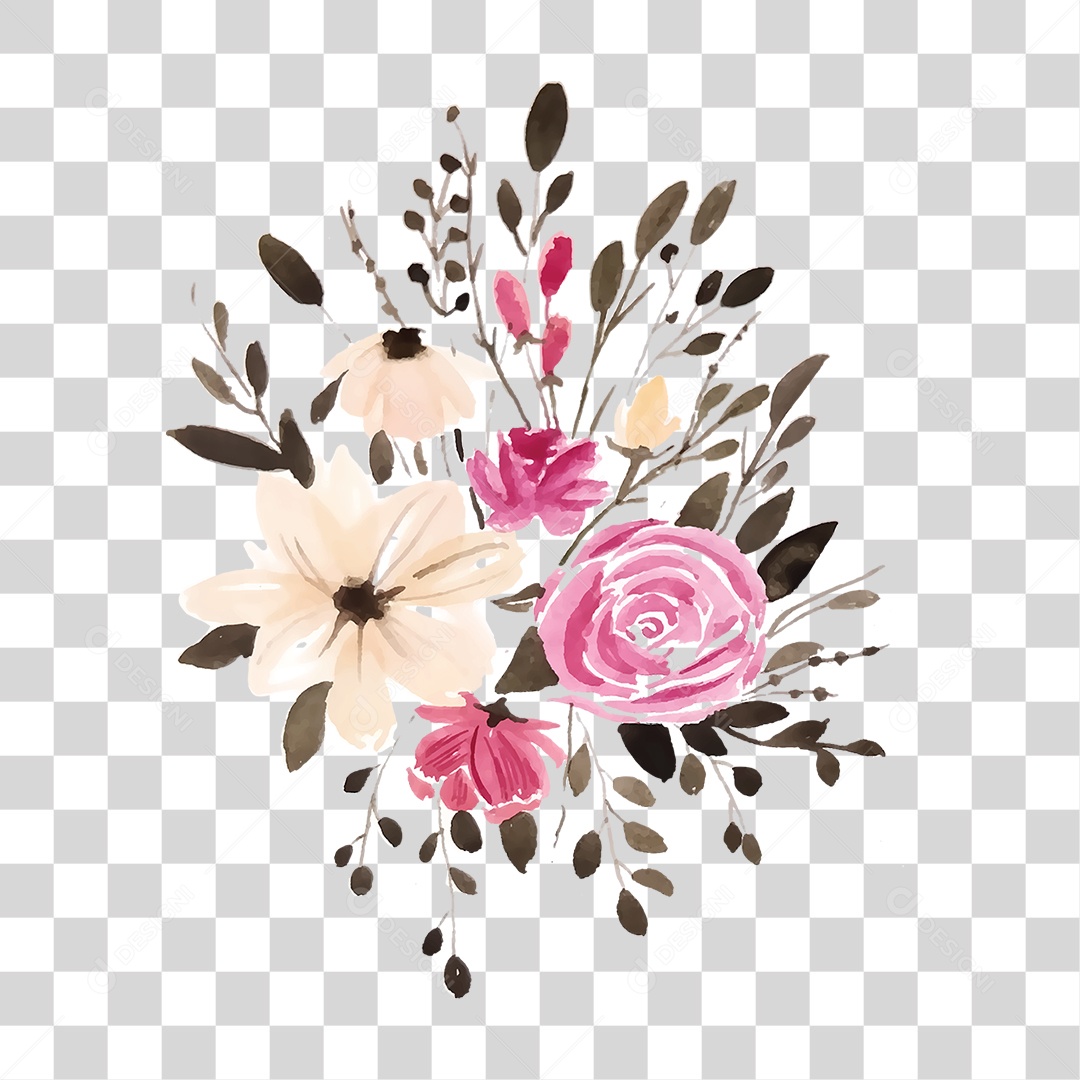 Flores Rosas PNG Transparente