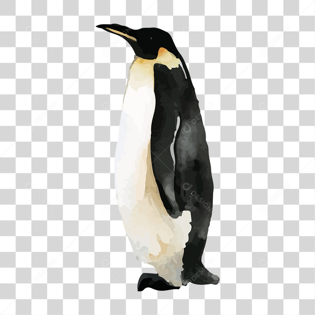 Pinguim de Tinta PNG Transparente