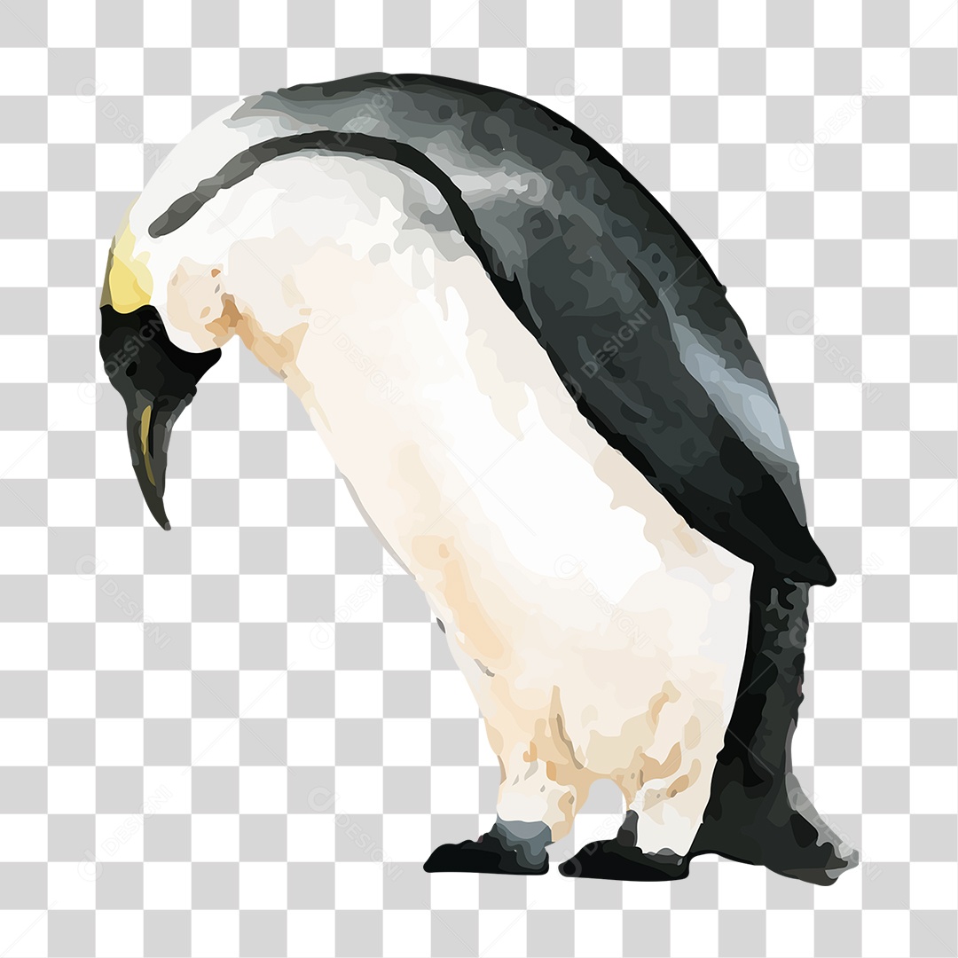 Pinguim de Tinta PNG Transparente