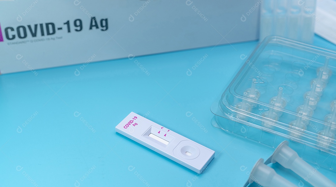 Autoteste de antígeno Covid 19 para swab nasal. Kit de teste de antígeno para uso doméstico para detecção de infecção por coronavírus