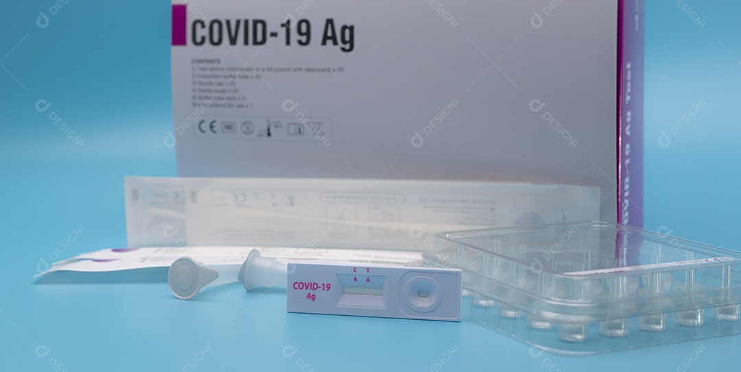 Autoteste de antígeno Covid 19 para swab nasal. Kit de teste de antígeno para uso doméstico para detecção de infecção por coronavírus